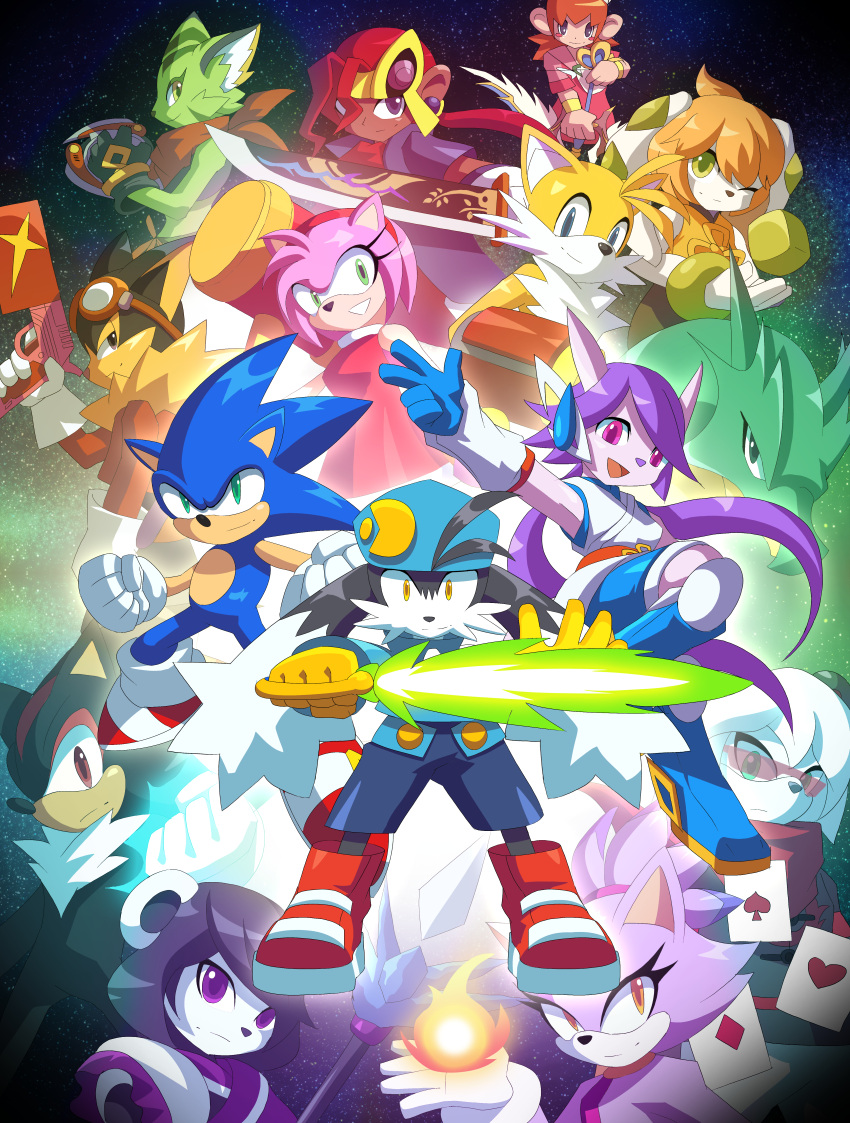 6+boys, 6+girls, absurdres, amy_rose, animal_ears, animal_feet, animal_nose, anklet