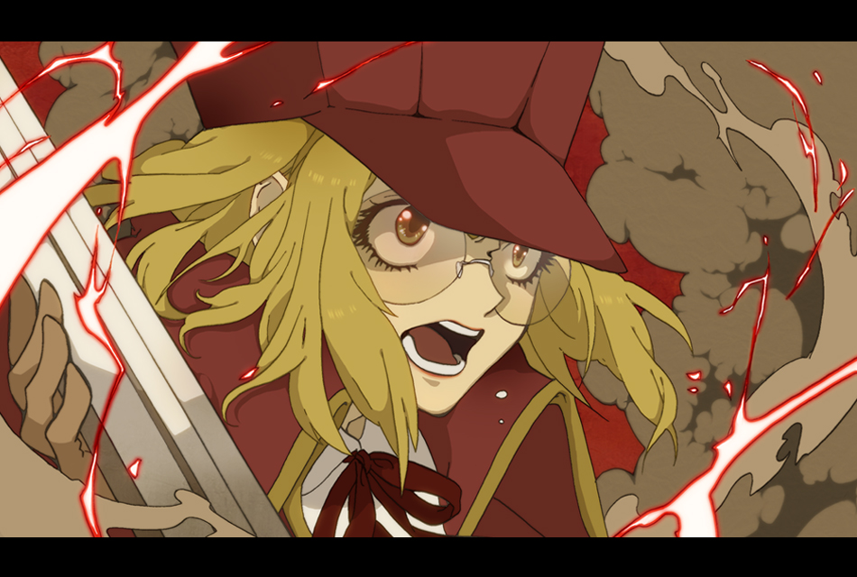 dust, electricity, glasses, gloves, guilty, gun, pixiv_fantasia, pixiv_fantasia_4