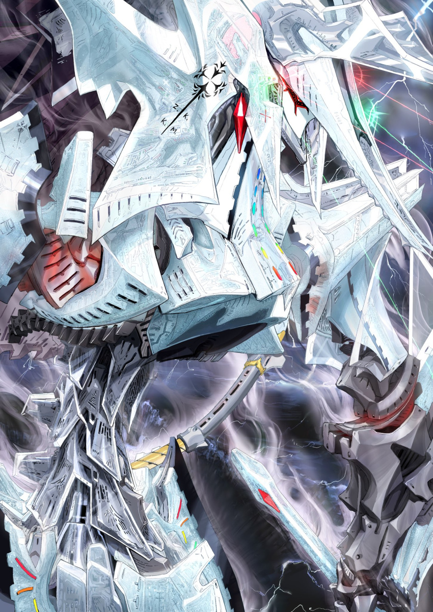 bangdoll, electricity, five_star_stories, from_side, highres, looking_ahead, mecha, mortar_headd