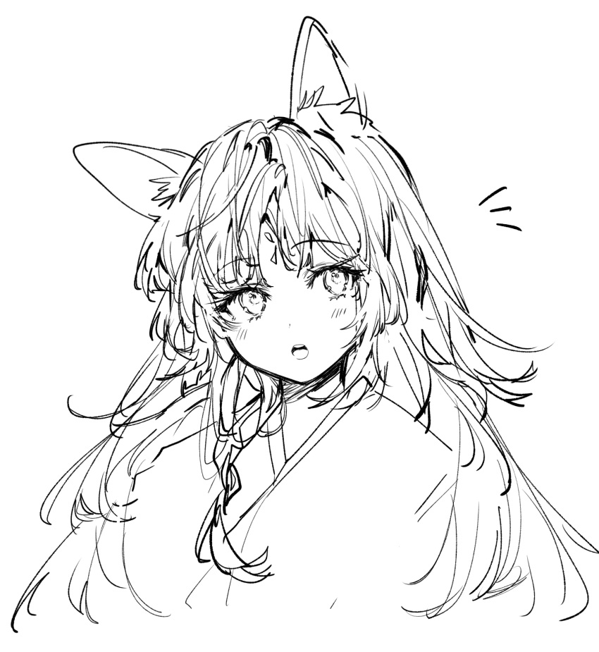 1girl, 414_(hncx3355), animal_ear_fluff, animal_ears, arknights, blush, dog_ears, facial_mark