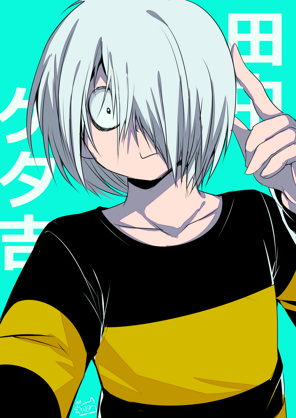 ._., 1boy, aoinunu_(kamutomushi), black_eyes, commentary_request, gegege_no_kitarou, getakichi_tanaka, grey_hair