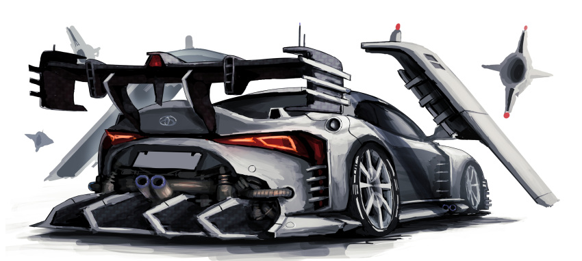 absurdres, car, highres, motor_vehicle, no_humans, original, science_fiction, shadow