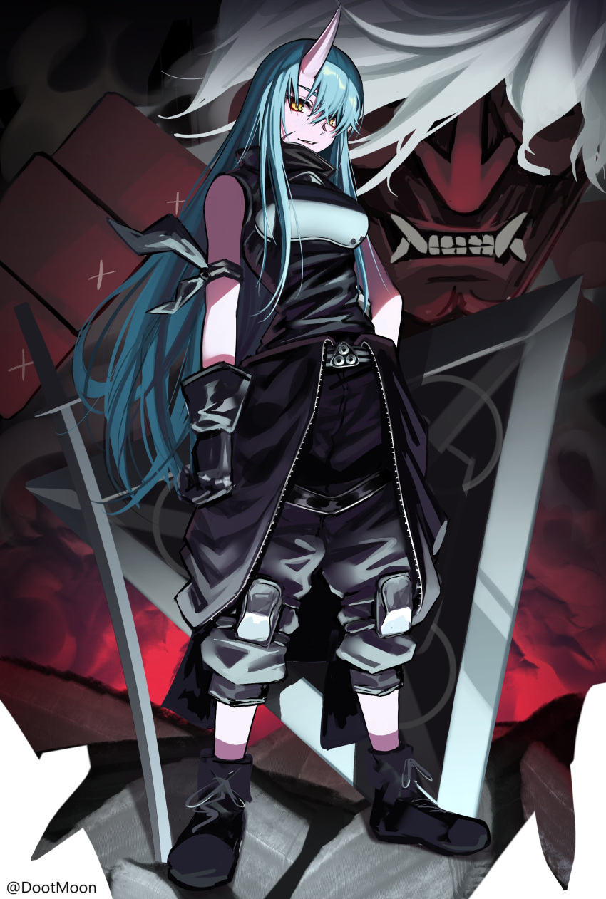 1girl, absurdres, arknights, arm_scarf, black_gloves, black_pants, black_shirt, chest_armor
