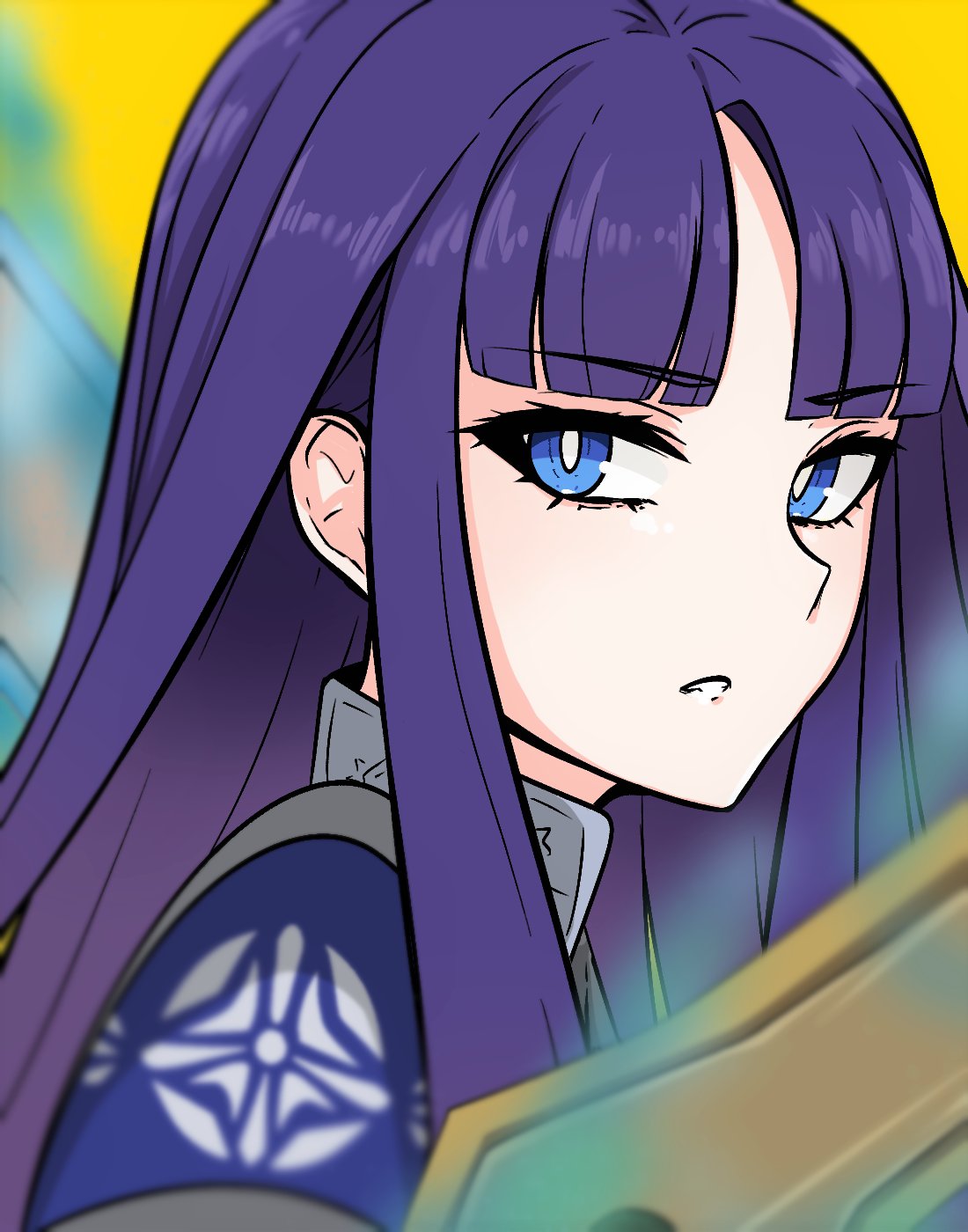 1girl, alondite, altina_(fire_emblem), blue_eyes, close-up, fire_emblem, fire_emblem:_radiant_dawn, highres