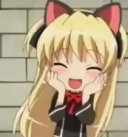 blonde_hair, blush, cat_ears, long_hair, qma, smile