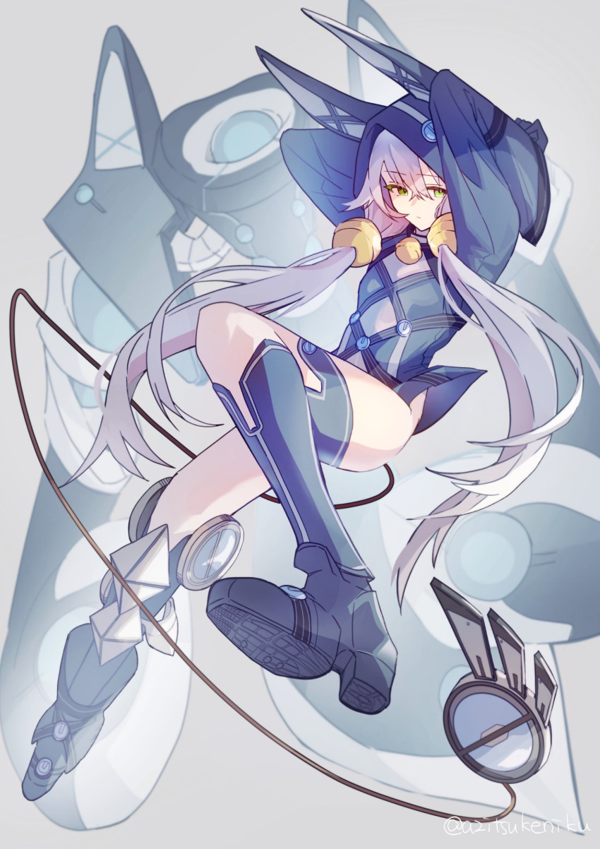 1girl, altina_orion, animal_hood, azitsukeniku, bell, boots, claiomh_solais_(kiseki), eiyuu_densetsu