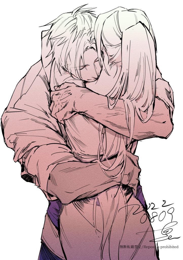 1boy, 1girl, alphen_(tales), closed_mouth, couple, dress, greyscale, hetero