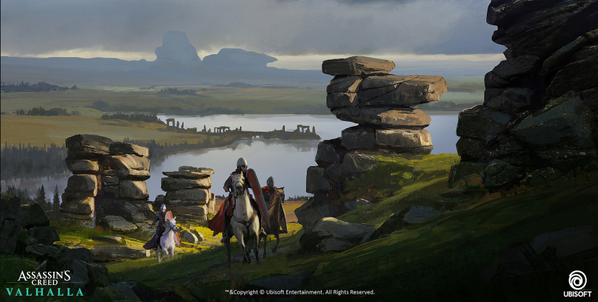 3boys, assassin's_creed:_valhalla, assassin's_creed_(series), company_name, concept_art, copyright_name, dechambo, english_text