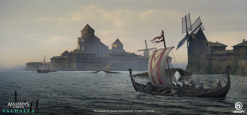 6+boys, assassin's_creed:_valhalla, assassin's_creed_(series), building, company_name, concept_art, copyright_name, dechambo