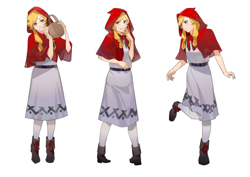 1girl, ace_attorney, belt, black_belt, black_footwear, blonde_hair, boots, capelet