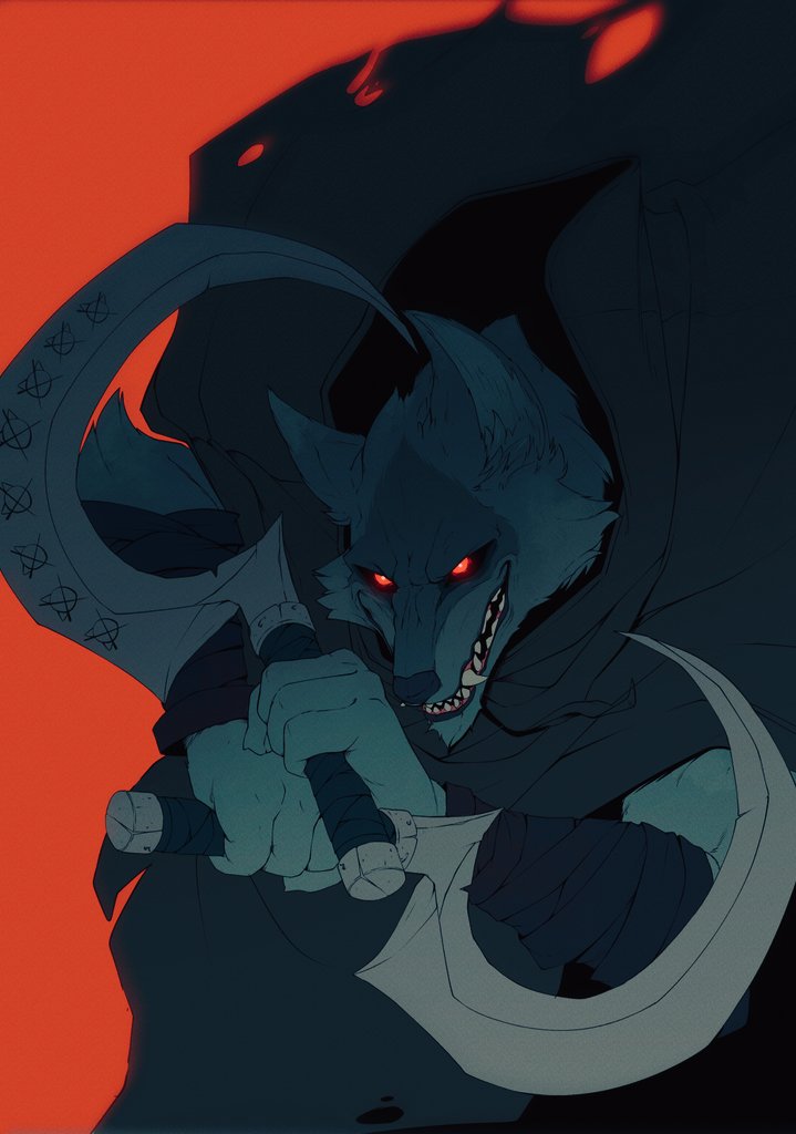 1boy, animal_ears, black_cloak, black_sclera, cloak, cloak_lift, colored_sclera, death_(puss_in_boots)