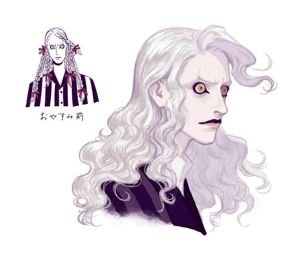 1boy, bella_scottland, braid, closed_mouth, formal, hinrigh_biganduffno, hunter_x_hunter, lipstick