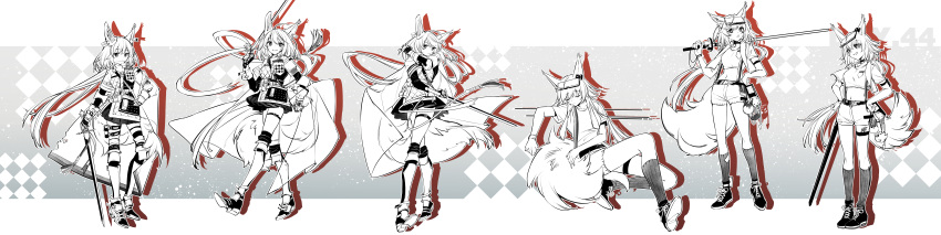 1girl, :o, absurdres, animal_ears, arknights, armor, cape, crop_top