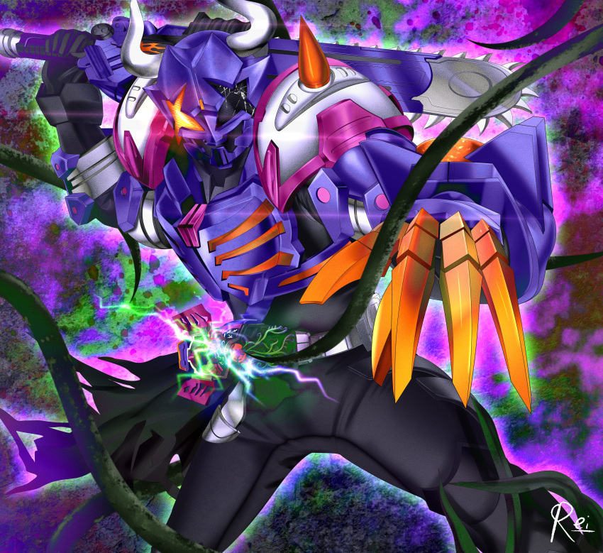 +_+, 1boy, absurdres, black_bodysuit, black_gloves, blood, blood_splatter, blurry
