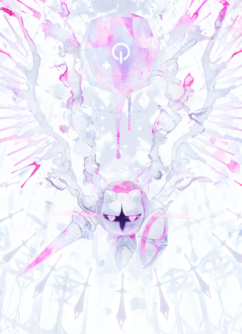 1boy, blood, blood_on_weapon, commentary_request, flying, galacta_knight, gem, highres