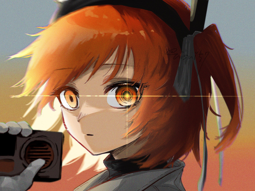 1girl, a.i._voice, adachi_rei, black_hairband, black_shirt, cassette_player, closed_mouth, cropped