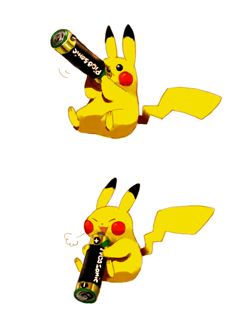 drinking, goruti, no_humans, parody, pikachu, pokemon, pokemon_(creature), simple_background