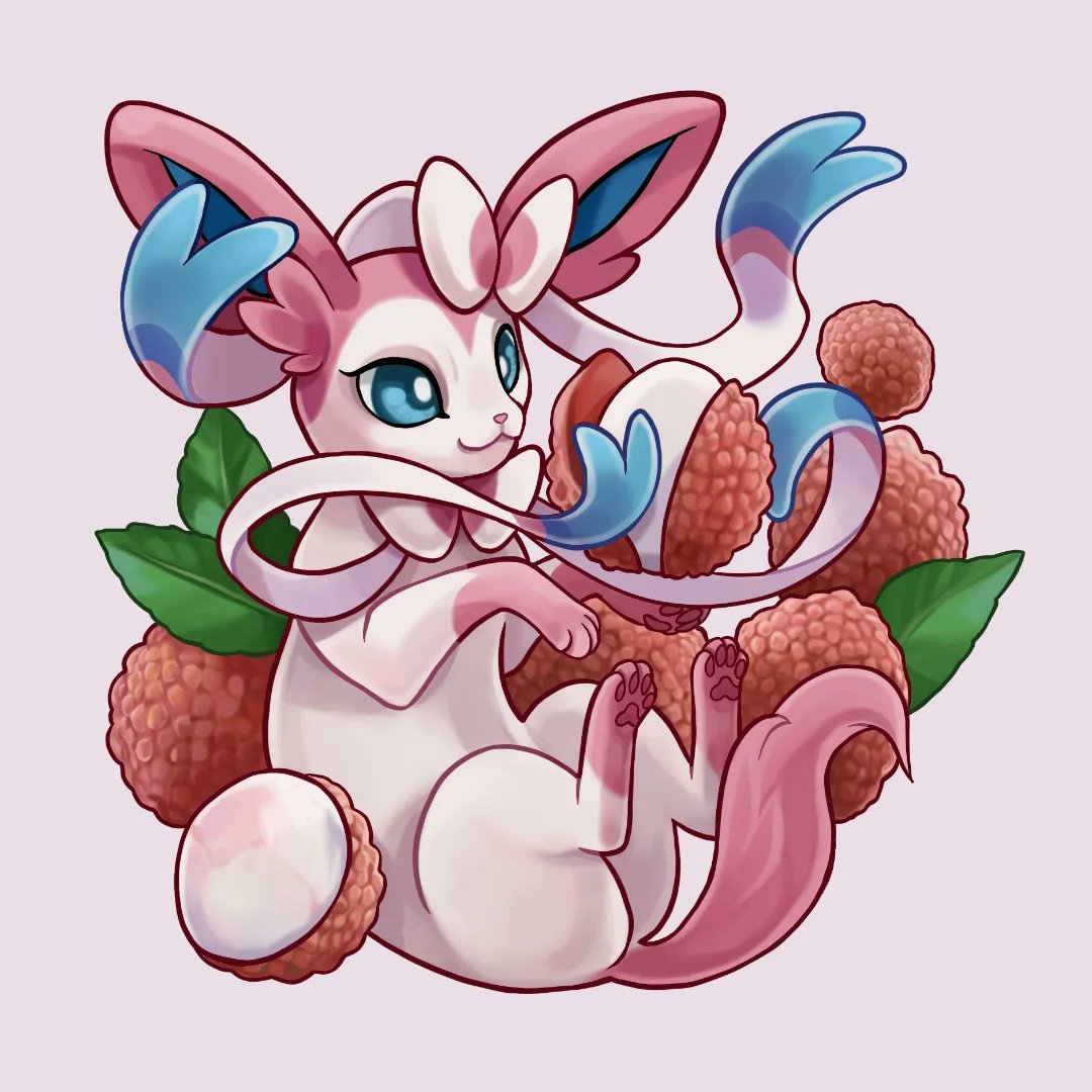 food, fruit, leaf, lychee, pokemon, pokemon_(creature), simple_background, sushiartstudio
