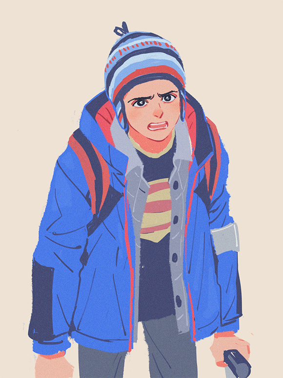 1boy, animification, backpack, bag, blue_jacket, blush, dc_comics, dc_extended_universe