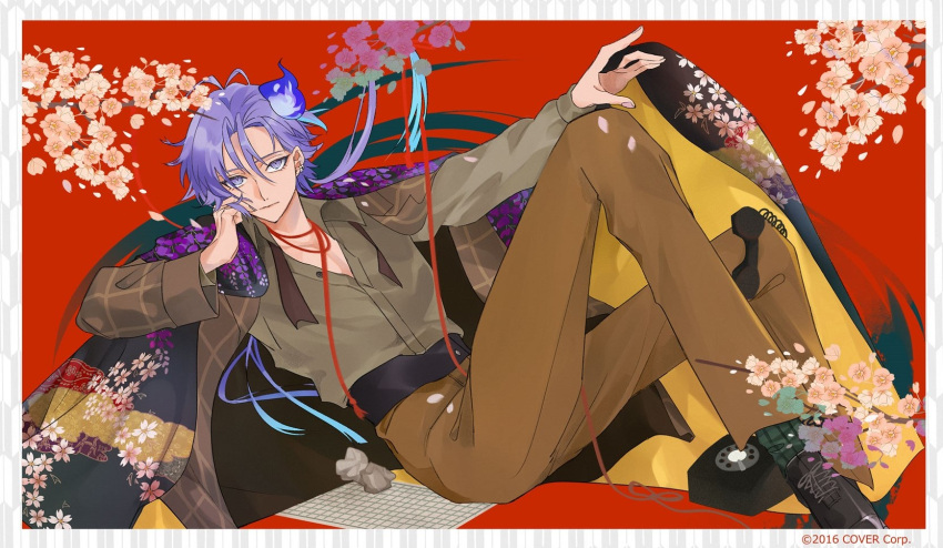 1boy, :|, alternate_costume, antenna_hair, arm_out_of_sleeve, black_cape, black_footwear, black_sash