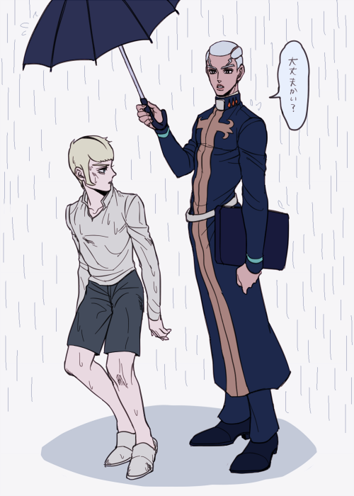 aged_down, blonde_hair, cassock, dark-skinned_male, dark_skin, donatello_versus, enrico_pucci, hage_tashuumi