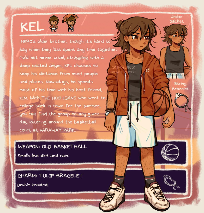 1boy, alternate_hairstyle, artist_name, ball, basketball, black_socks, bracelet, brown_eyes