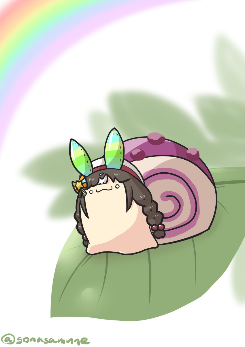 1girl, absurdres, animal_ears, beret, black_hair, blurry, blurry_background, braid