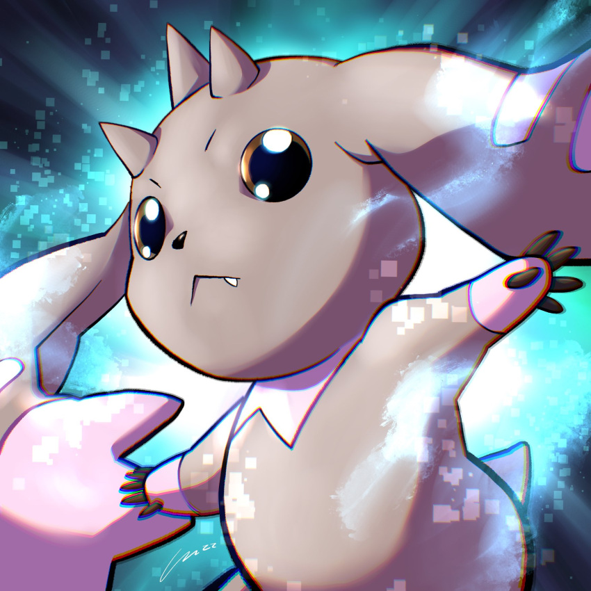carloromeroart, digimon, digimon_(creature), highres, lopmon, no_humans, solo_focus, t-pose