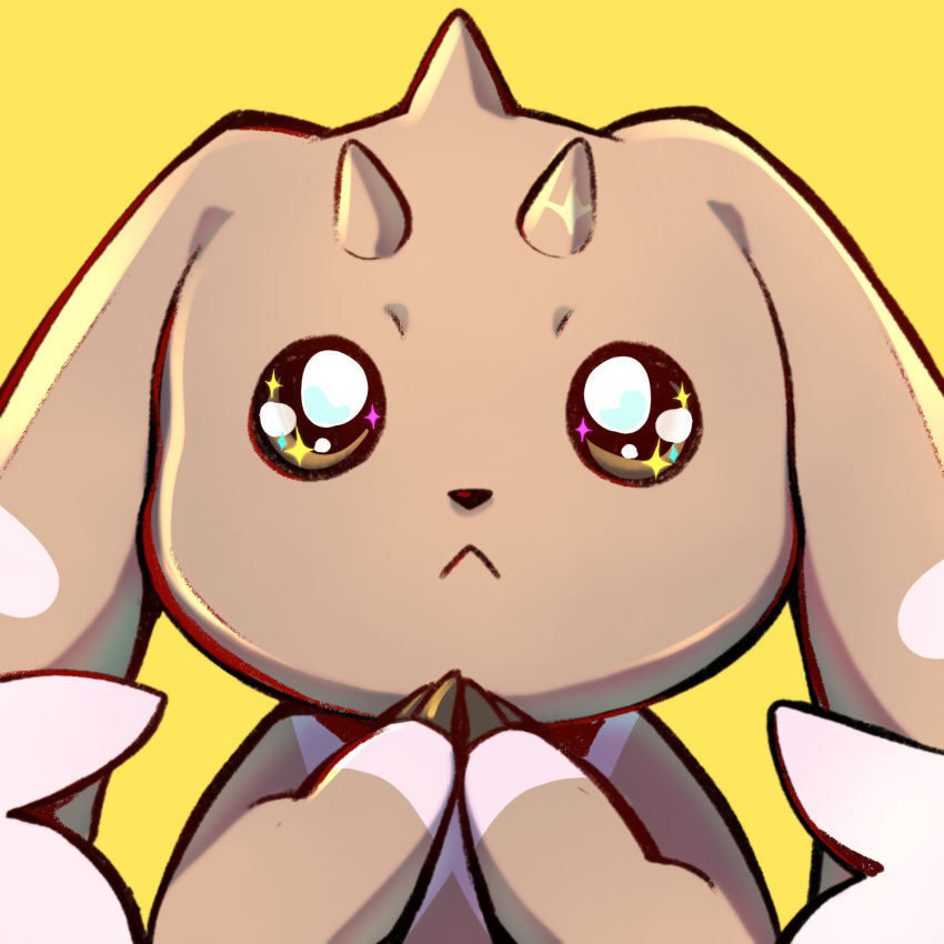 digimon, digimon_(creature), highres, looking_at_viewer, lopmon, no_humans, nui_(nuitt), own_hands_together