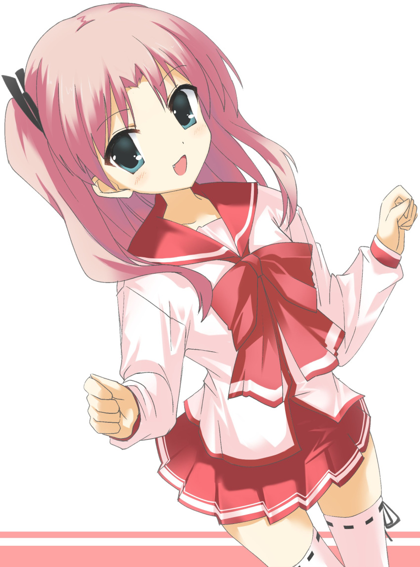 1girl, 2000s_(style), :d, absurdres, aqua_eyes, bow, bowtie, cosgaso