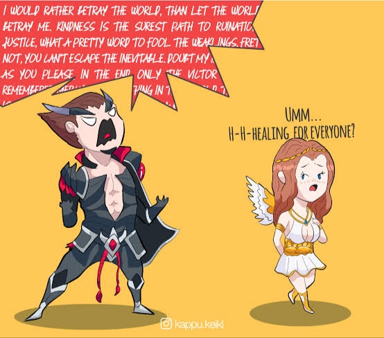 1boy, 1girl, mobile_legends:_bang_bang, rafaela_(mobile_legends), shouting