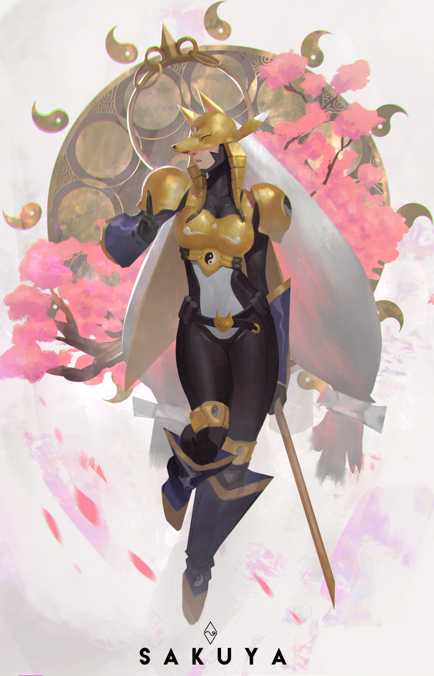 absurdres, character_name, cherry_blossoms, digimon, digimon_(creature), fahmi_fauzi, falling_petals, highres