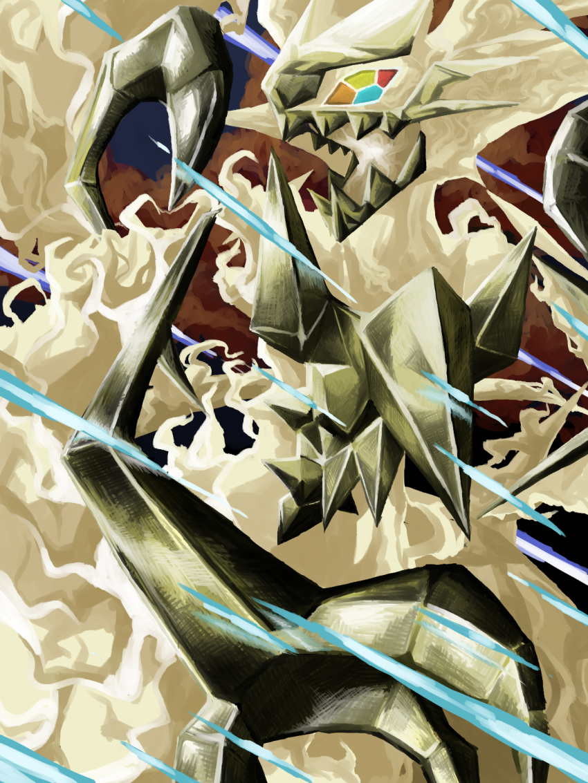 blue_eyes, commentary_request, from_side, highres, kurashina_(krsn_poke324), multicolored_eyes, necrozma, necrozma_(ultra)