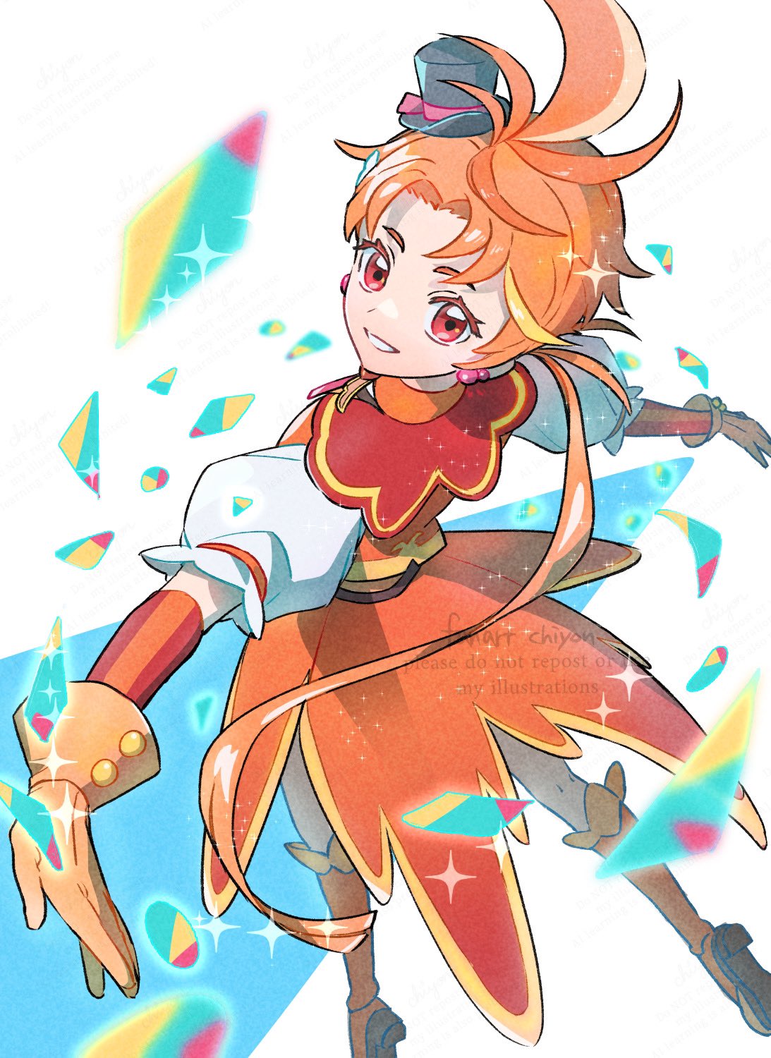 1boy, blonde_hair, brooch, butterfly_earrings, chon_chiyon, cure_wing, earrings, full_body