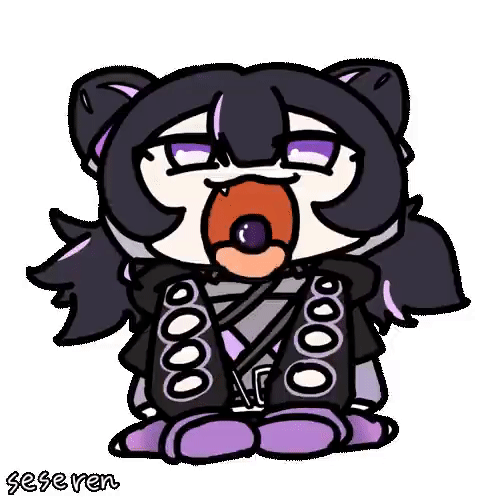 1girl, animated_gif, girls'_frontline_neural_cloud, girls_frontline, jojo_reference, kac_pdw, parody, rero_rero