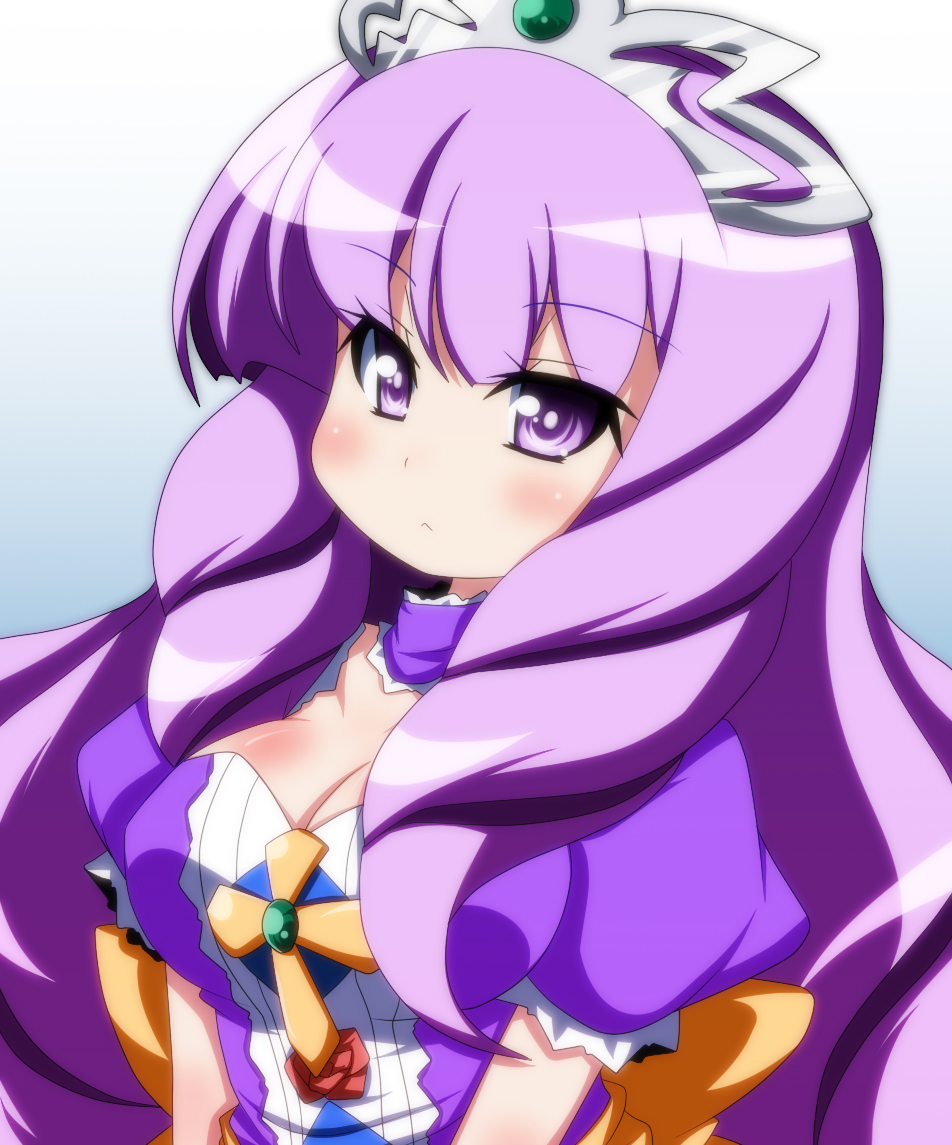 breasts, cleavage, dress, drill_hair, gem, long_hair, oborotsuki_kakeru, princess_(sekaiju)