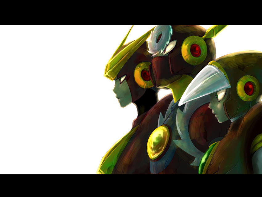 3boys, letterboxed, mega_man_(classic), mega_man_(series), metalman, mootoru_(delete71), profile, quickman