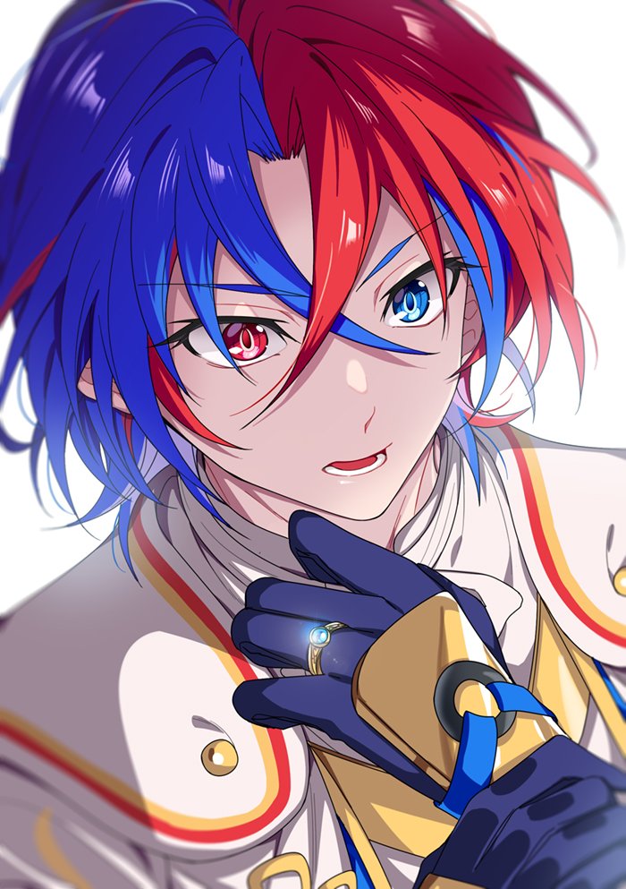 1boy, alear_(fire_emblem), alear_(male)_(fire_emblem), fire_emblem, fire_emblem_engage, gloves, hair_between_eyes, heterochromia
