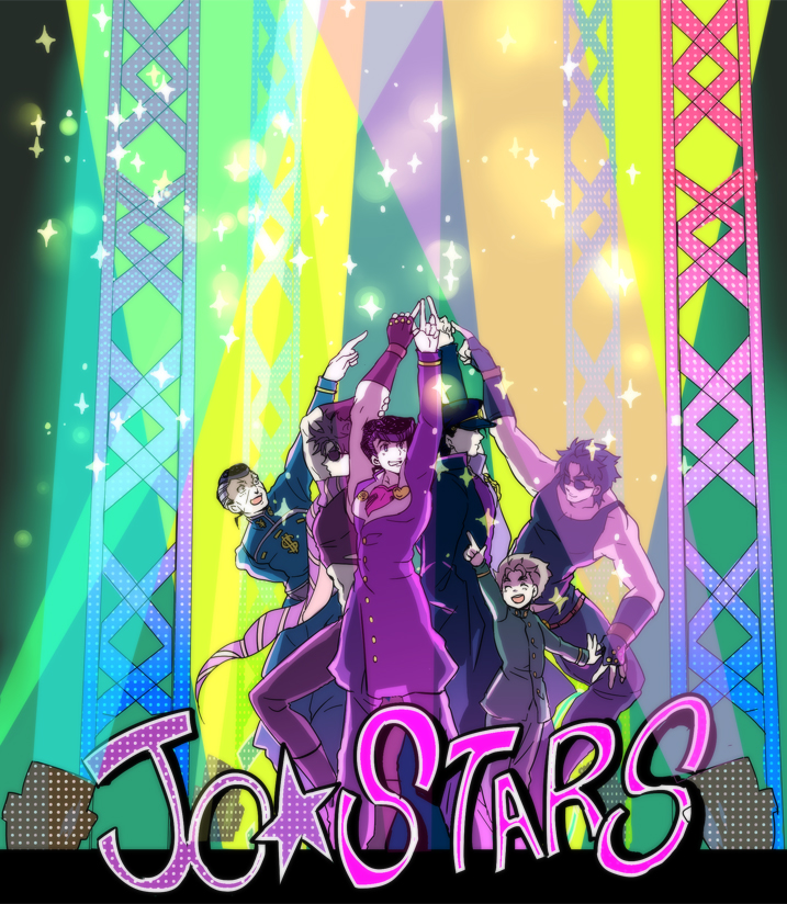 6+boys, battle_tendency, black_hair, crazy_noisy_bizarre_town, derivative_work, diamond_wa_kudakenai, fingerless_gloves, gakuran