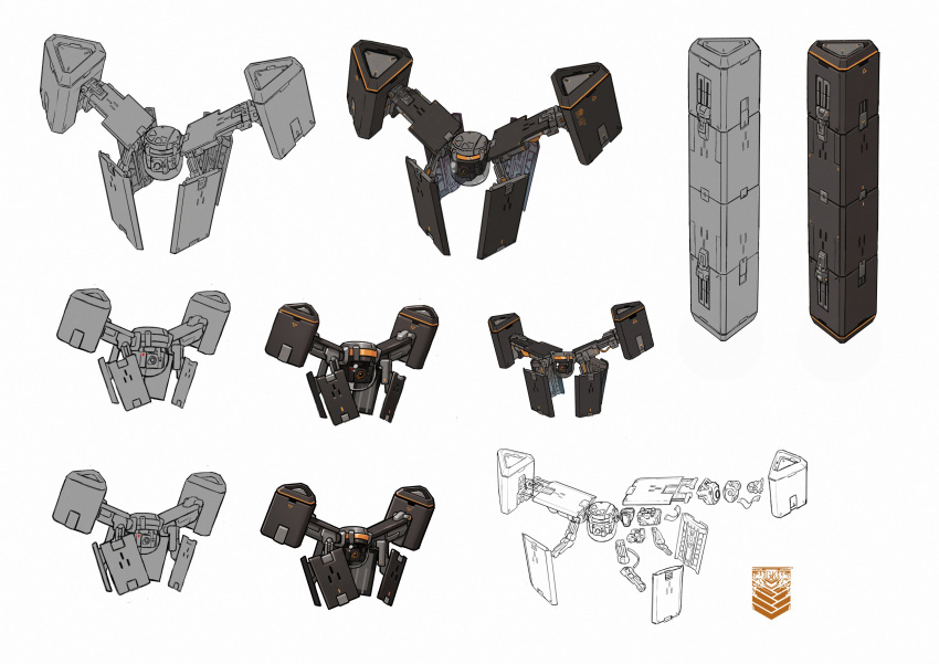absurdres, commentary_request, drone, exploded_diagram, fairy_(girls'_frontline), full_body, girls_frontline, griffin_&amp;_kryuger