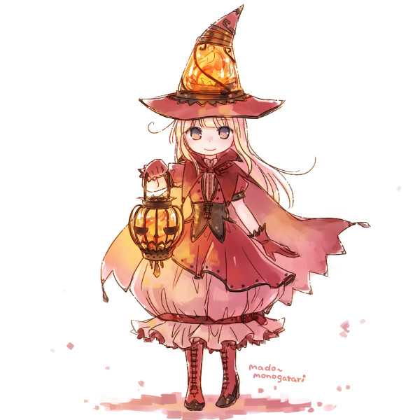 1girl, adapted_costume, black_eyes, blonde_hair, boots, brown_cape, brown_dress, brown_footwear