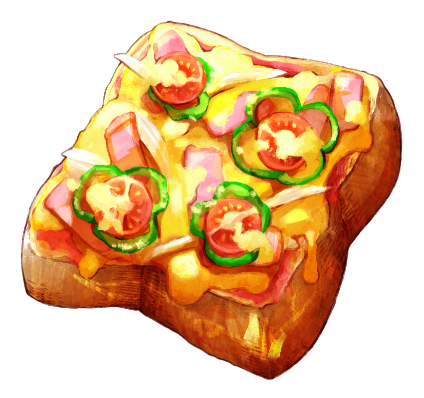 absurdres, bell_pepper, bell_pepper_slice, cheese, commentary_request, food, food_focus, green_pepper