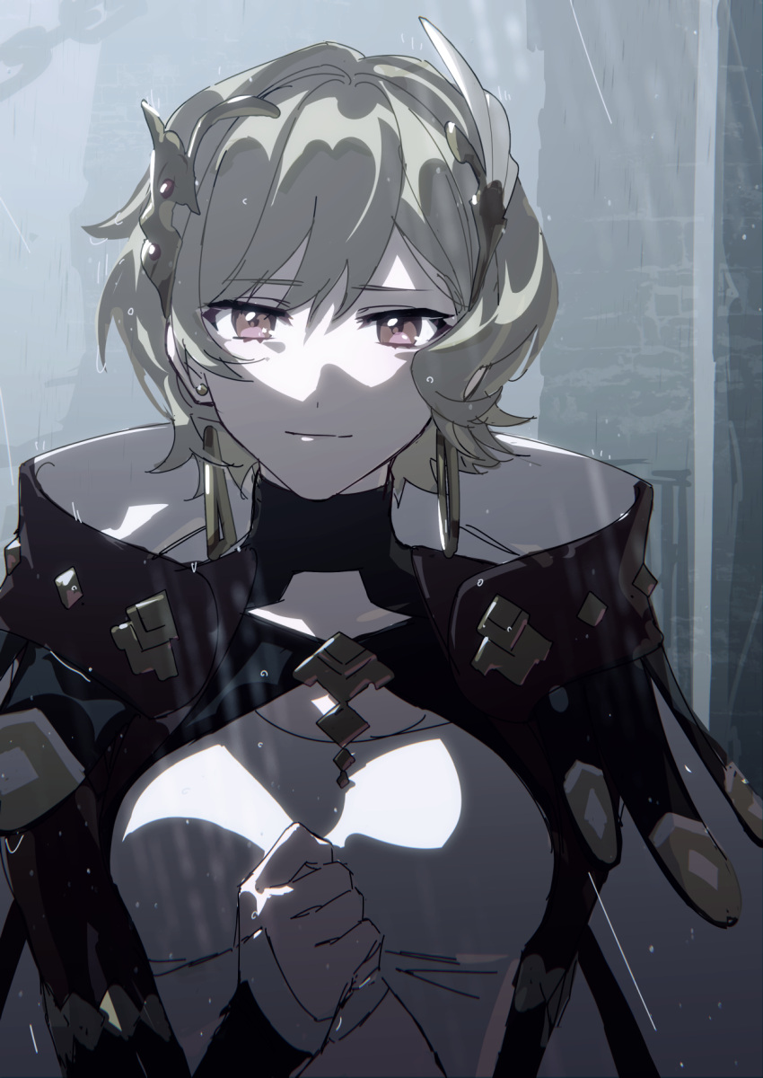 1girl, bad_id, bad_poipiku_id, blonde_hair, cape, citrinne_(fire_emblem), closed_mouth, earrings