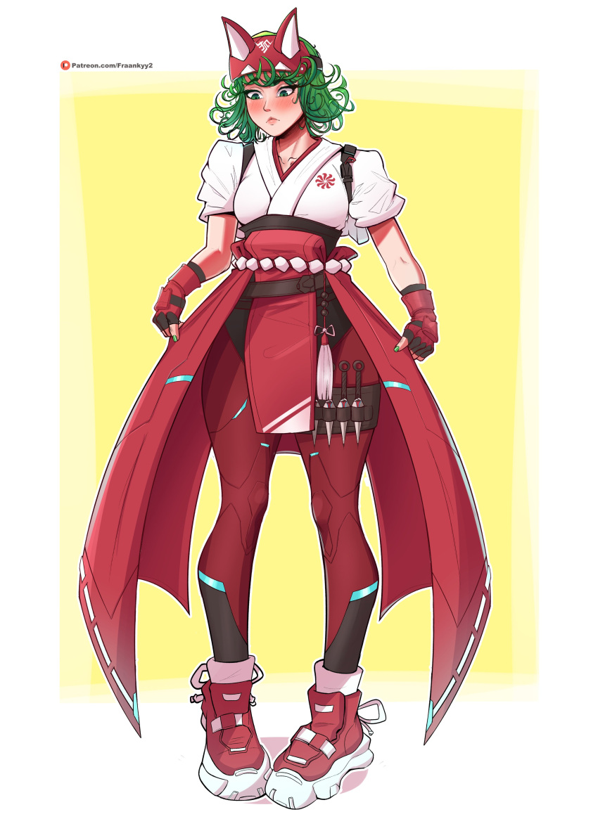 1girl, absurdres, alternate_costume, animal_ears, belt, cosplay, fraankyy, gloves