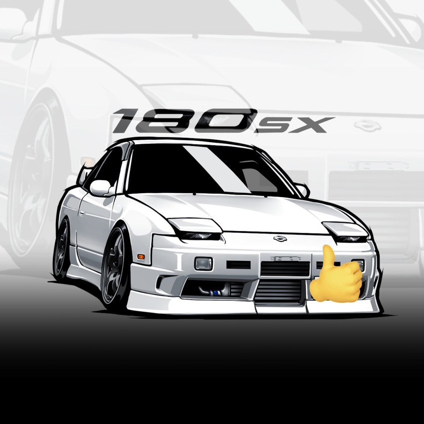 car, chibi, chris_ilst, commission, emoji, highres, motor_vehicle, nissan