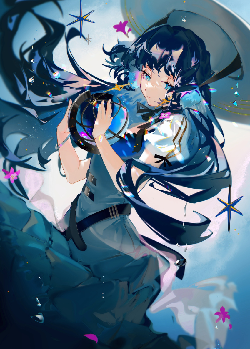 1girl, absurdres, animal_ears, arknights, astesia_(arknights), astesia_(starseeker)_(arknights), belt, bird_ears