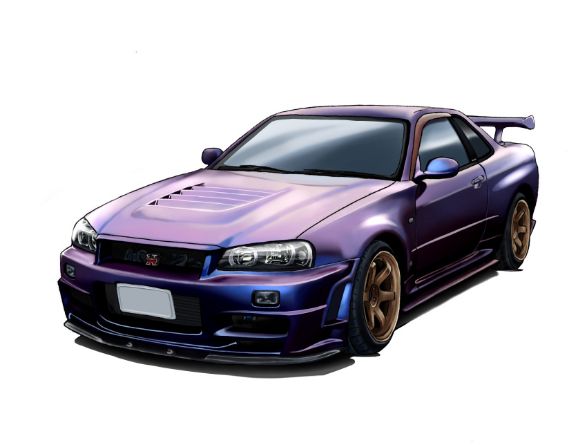 absurdres, car, highres, motor_vehicle, nissan, nissan_skyline, nissan_skyline_gt-r, nissan_skyline_r34