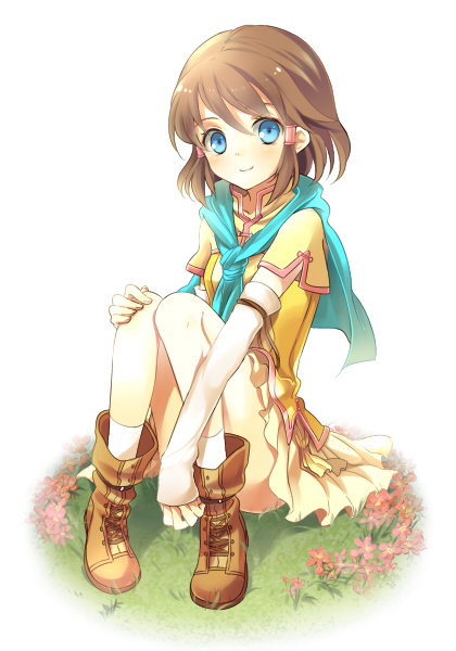 brown_eyes, brown_hair, fire_emblem, fire_emblem:_souen_no_kiseki, gloves, hair_tubes, jikunyaga, kibou_tsubame