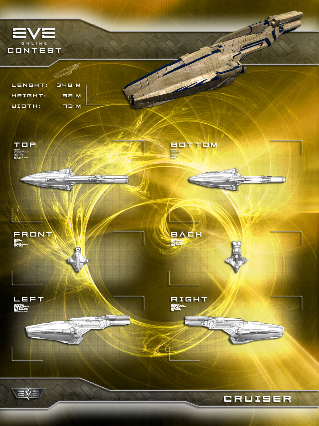 3d, amarr_empire_(eve_online), commentary, concept_art, copyright_name, cruiser_(eve_online), eve_online, from_above
