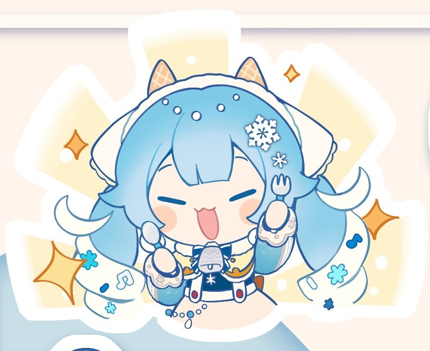 1girl, beamed_eighth_notes, bell, blue_bow, blue_bowtie, blue_hair, blush_stickers, bow